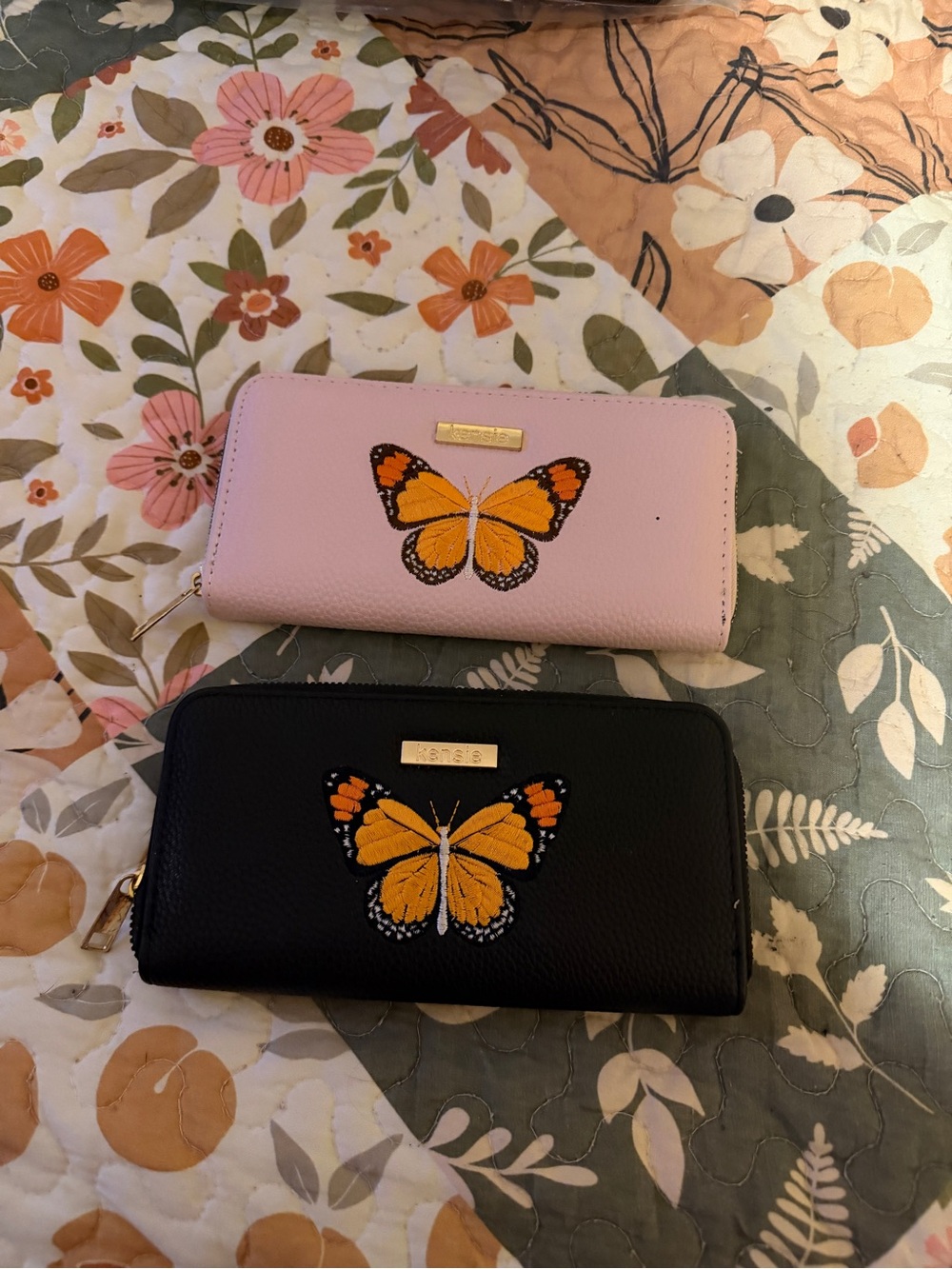 Set of 2 Kensie Butterfly Wallets
